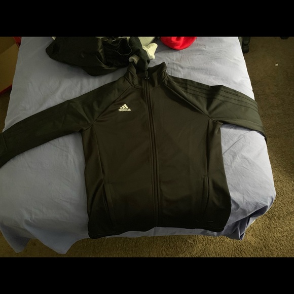 Adidas track jacket with thumb holes - Picture 1 of 2